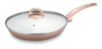 ढक्कन के साथ एल्यूमीनियम फ्राइंग पैन